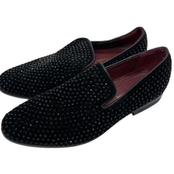 Alberto Fellini Black Studded Smoking Loafer Driving Slipper Formal Tuxedo sz 9 main image 4